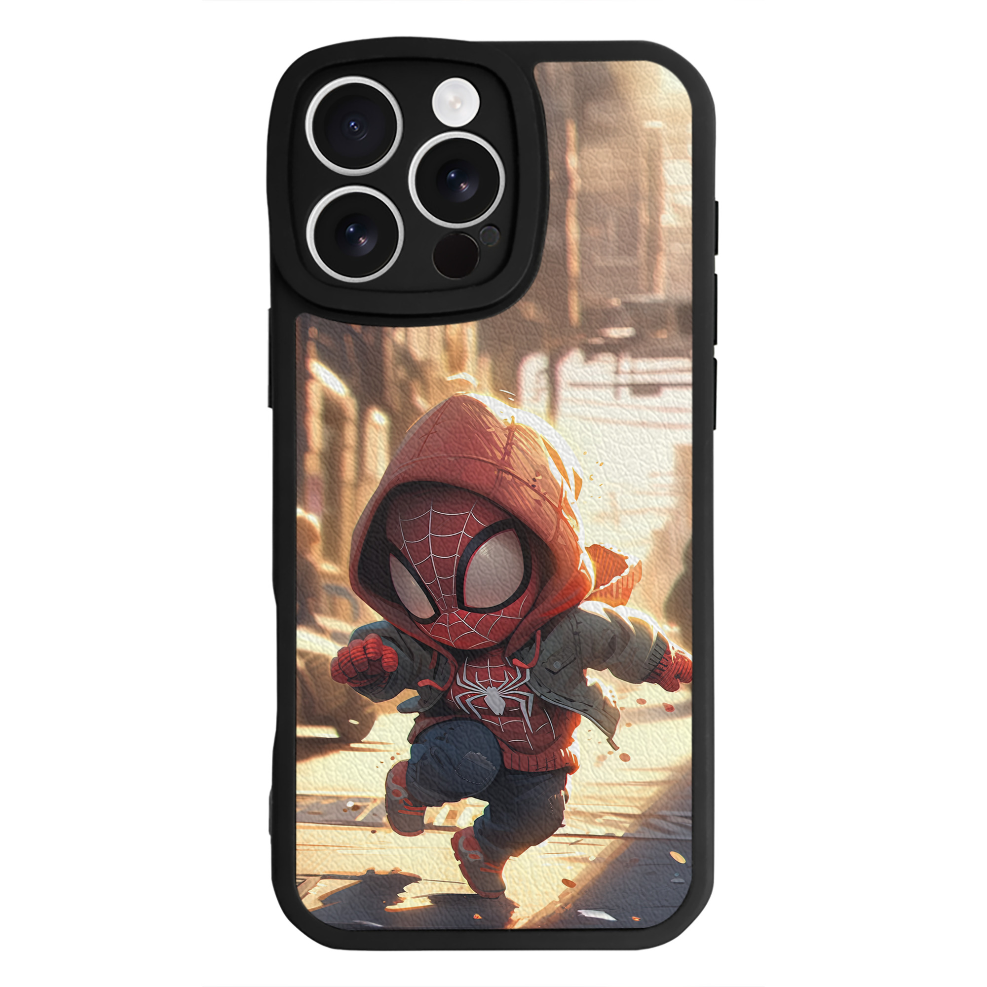 （画像用） Spider Man スパイダーマン 【iPhone 16シリーズ対応】シリコンスマホケース（レザー調） 材質：シリコン